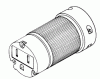HOSPITAL GRADE FEMALE CONNECTOR (15A @ 125VAC, NEMA 5-15R)
