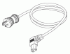 HOSPITAL GRADE POWER CORD (15A @ 125VAC, LEFT ANGLE, 25 ft.)