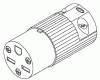 INDUSTRIAL GRADE FEMALE CONNECTOR (15A @ 250VAC, NEMA 6-15R)