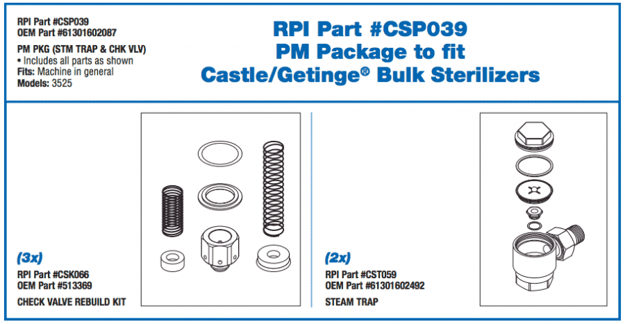 PM PKG (STM TRAP & CHK VLV) - Click Image to Close
