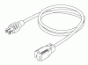 POWER CORD / EXT CORD (13A @ 125VAC, 8 ft.)