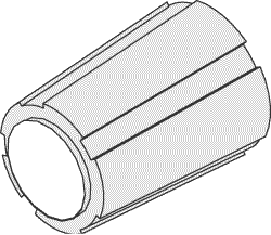 GRAY BODY KNOB W/ YELLOW DOT - Click Image to Close