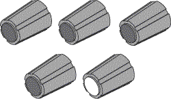 BLACK KNOB SET - Click Image to Close