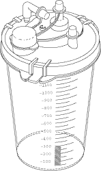 DISPOSABLE COLLECTION CANISTER (1200 ml) - Click Image to Close