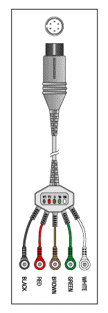 PATIENT CABLE-5 LEAD FIXED SNAP - Click Image to Close