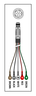 TELEMETRY CABLE - 5 LEAD SNAP - Click Image to Close
