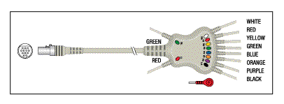 PATIENT CABLE-10 LEAD FIXED SNAP - Click Image to Close