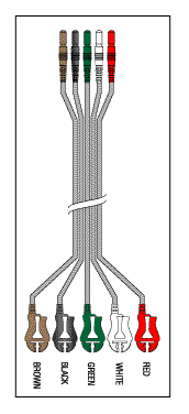 5 LEADWIRE SET DISPOSABLE 24" DIN/PINCH - Click Image to Close
