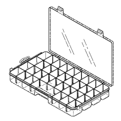 34 ADJUSTABLE COMPARTMENT STORAGE CASE - Click Image to Close