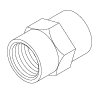 ADAPTOR (1/4" FPT x 1/4" FPT) - Click Image to Close