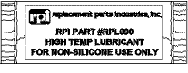 HIGH TEMP LUBRICANT - Click Image to Close