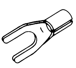 #10 SPADE TERMINAL (HIGH TEMPERATURE) - Click Image to Close