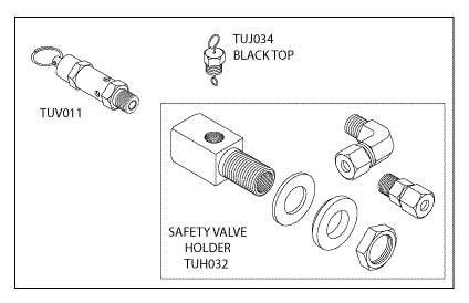 SAFETY VALVE HOLDER KIT (37 PSI) - Click Image to Close